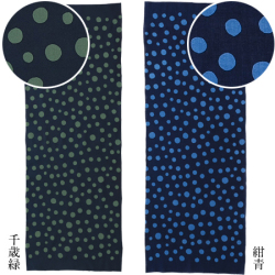 型染めの手ぬぐい<水玉・小>/山内染色工房
