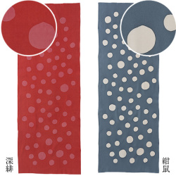 型染めの手ぬぐい<水玉・中>/山内染色工房