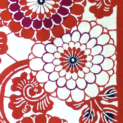型染めの多用布 <連菊>/山内武志さん(山内染色工房・アトリエぬいや)(マルチクロス・テーブルクロス・スロー)